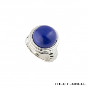Theo Fennell Whisper Diamond and Lapis Lazuli Ring